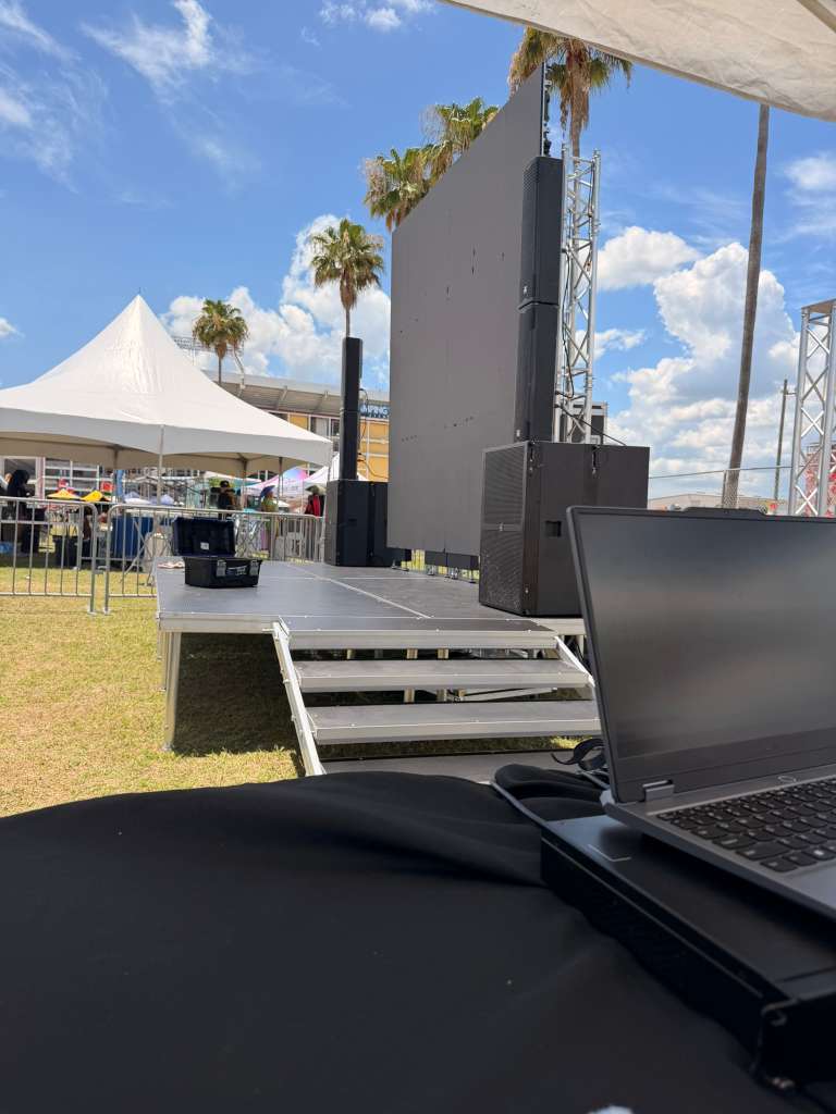 Festival stage build