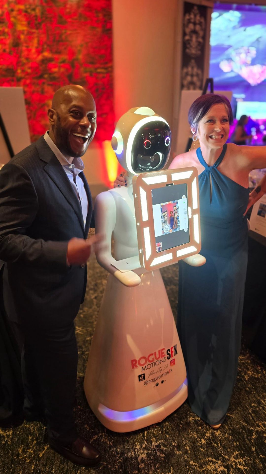 JuJu robot at a gala